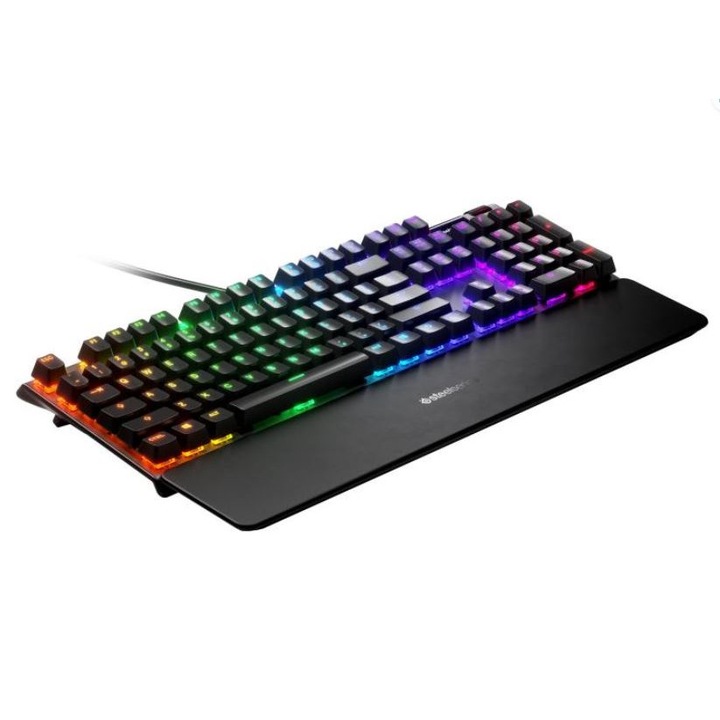SteelSeries Apex 5 Hubrid Blue gamer klaviatúra - RGB - fekete