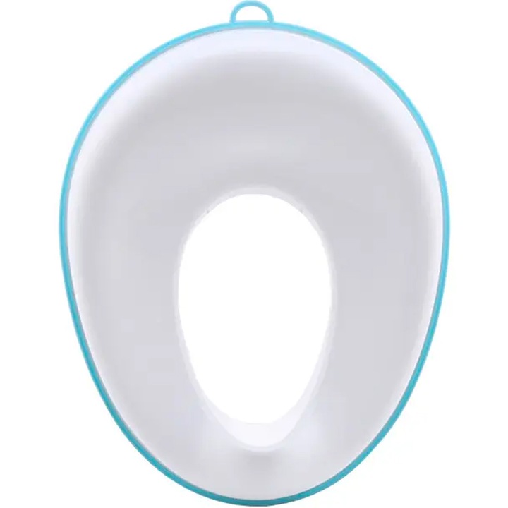 Reductor WC ZAFIT® - Portabil, capac toaleta copii, colac suprafata de siguranta antialunecare, antiderapant, Alb/Albastru