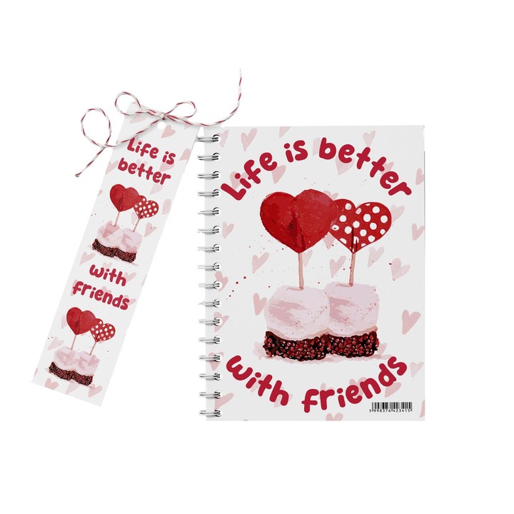 Бележник A6 със спирален знак 100F Животът е по-добър диктандо