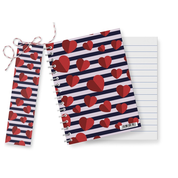 Тетрадка А6 100F спирала Red hearts