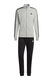 adidas Sportswear, Trening cu benzi laterale contrastante cu logo, Negru/Grej