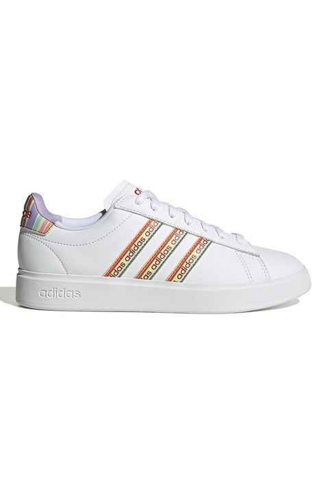 adidas Sportswear, Спортни обувки Grand Court 2.0, Бял/Жълт/Оранжев, 40 2/3
