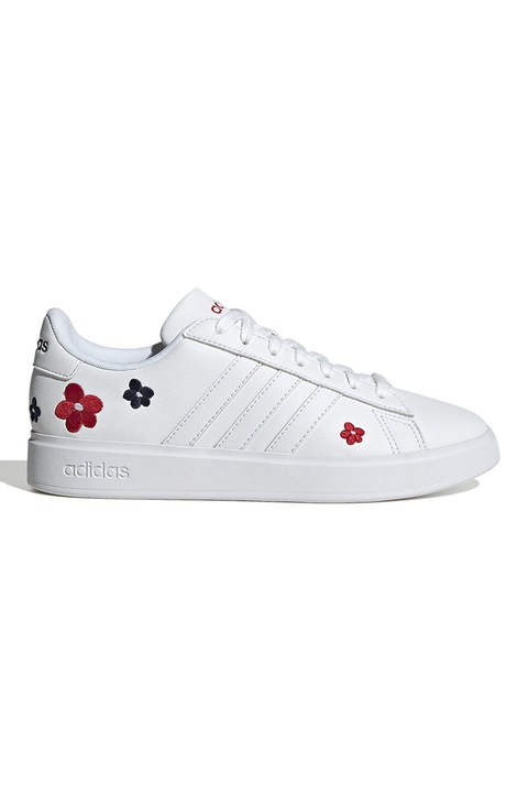 adidas Sportswear, Спортни обувки Grand Court 2.0 от еко кожа, Червен/Бял/Тъмносин