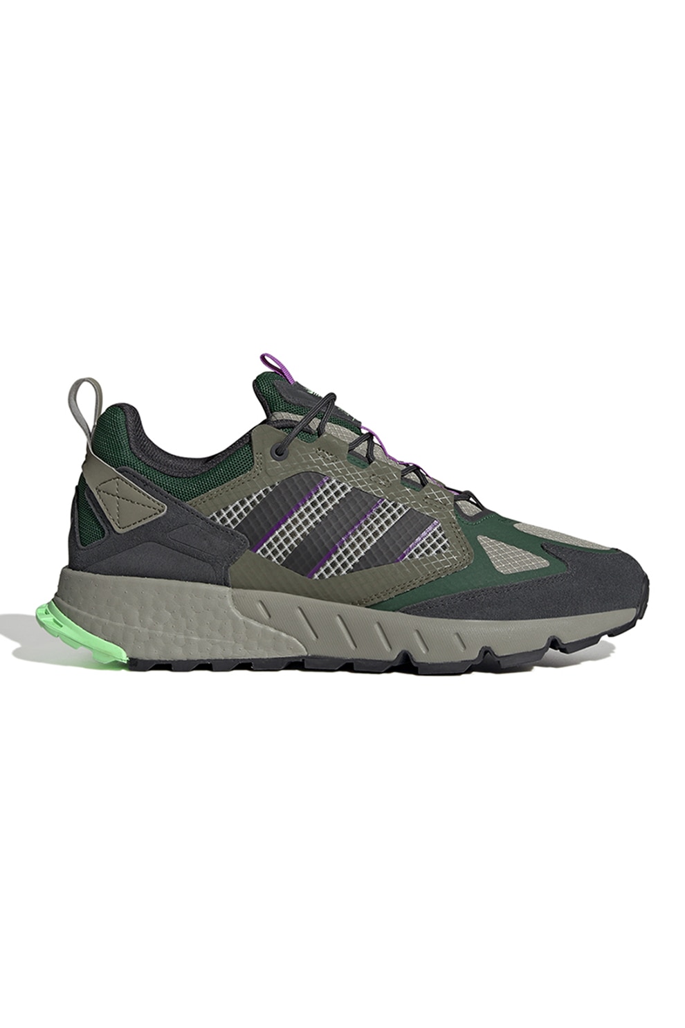 adidas Sportswear, Pantofi sport low-cut ZX 1K Boost, Verde inchis