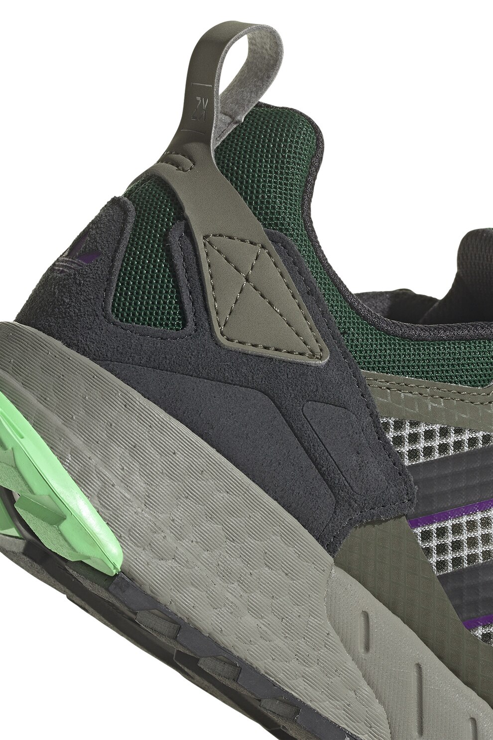 adidas Sportswear, Pantofi sport low-cut ZX 1K Boost, Verde inchis