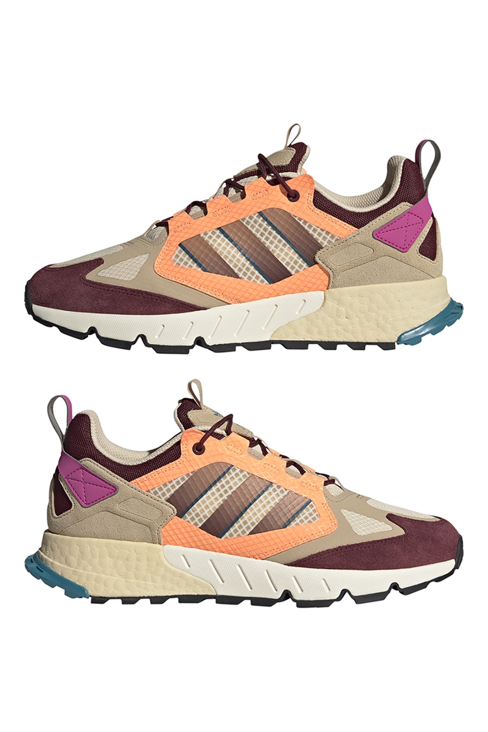 adidas Sportswear, Pantofi sport low-cut ZX 1K Boost, Portocaliu