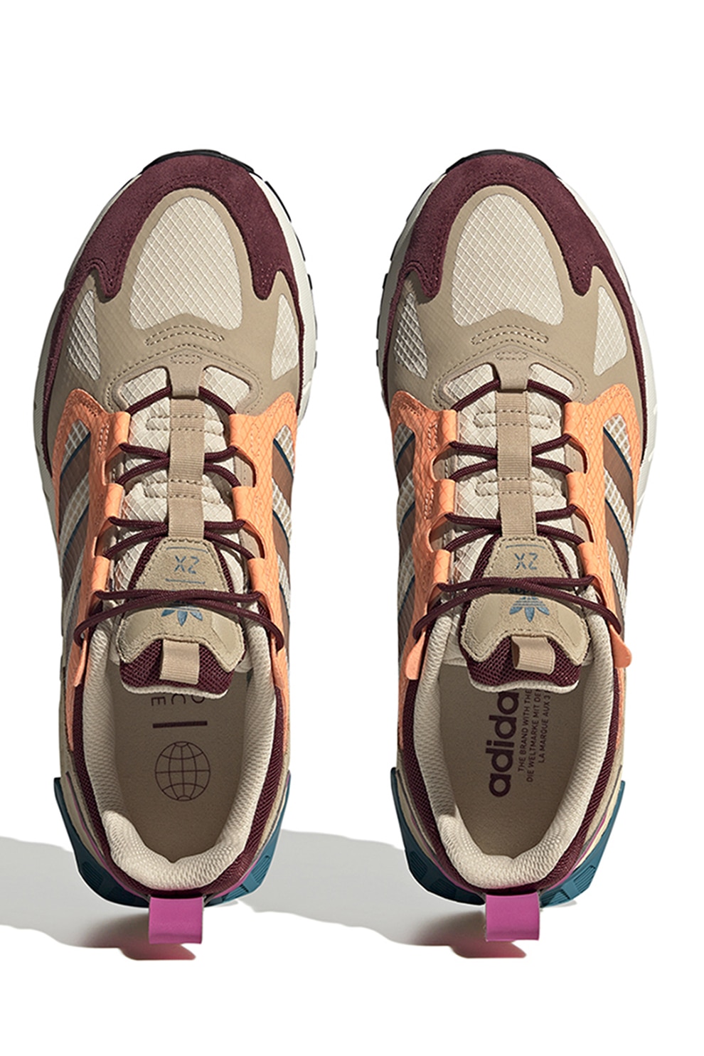 adidas Sportswear, Pantofi sport low-cut ZX 1K Boost, Portocaliu