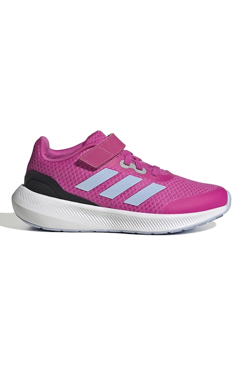 adidas Sportswear, Pantofi cu inchidere velcro pentru alergare RunFalcon 3.0, Albastru pastel/Fucsia