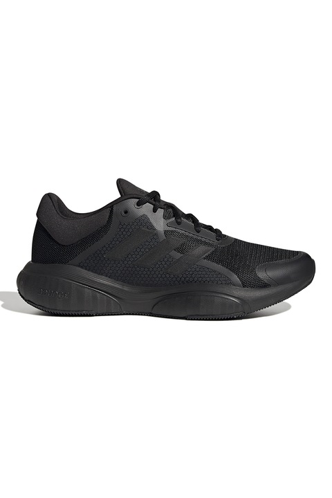 adidas Performance, Pantofi cu garnituri din material textil pentru alergare Response, Negru