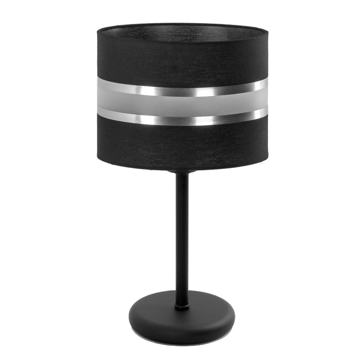 Asztali lámpa, Lampex, Kis lámpa Leone Fekete Glamour Night Hálószoba