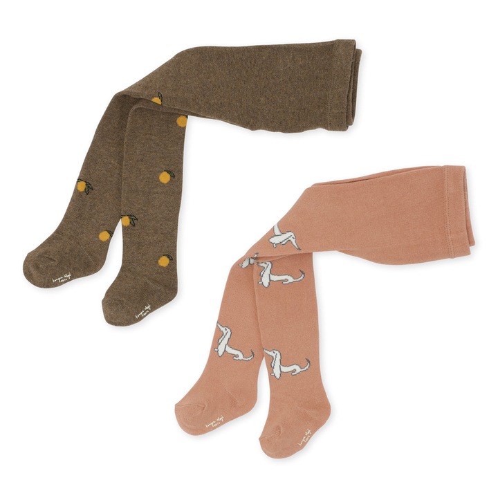 Set 2 perechi colanti pentru copii, Konges Slojd, Bumbac, Multicolor 68685