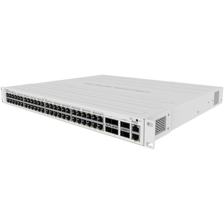 Kapcsoló MIKROTIK CRS354-48P-4S+2Q+RM L5 48x 1GbE portok PoE 4x 10GbE SFP+ 2x 40Gbps QSFP+ 1U Rack tartó