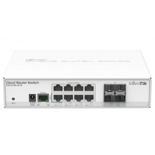 Switch MIKROTIK CRS112-8G-4S-IN Switch 8x RJ45 1000Mb/s 4x SFP