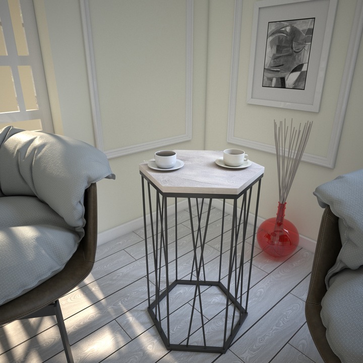 Masuta de cafea, Cetrus Deniz, Nuc, 40 x 62 x 35 cm