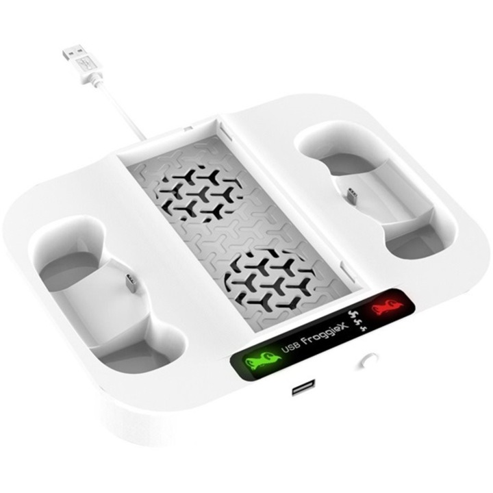Froggiex FX-XSX-C1-W Xbox Series S, USB, USB-C, LED Fehér-Szürke-Fekete multifunkciós töltőállomás