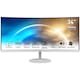 Monitor LED, MSI PRO MP341CQW VA, 34" UWQHD, Curved 1500R, 100 Hz, Display Port & HDMI, 1 ms, Speaker, Eye Care, White
