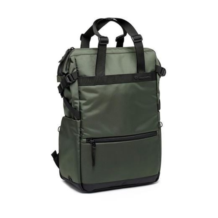 Geanta convertibila pentru camera foto Manfrotto Street, 19.5x12x16 cm, Verde/Gri