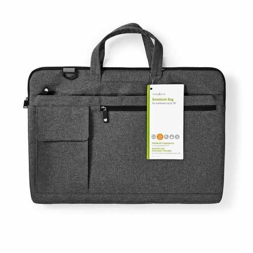 Geanta laptop 17 "- 18" Nedis, curea de umar, 8 buzunare de depozitare, negru