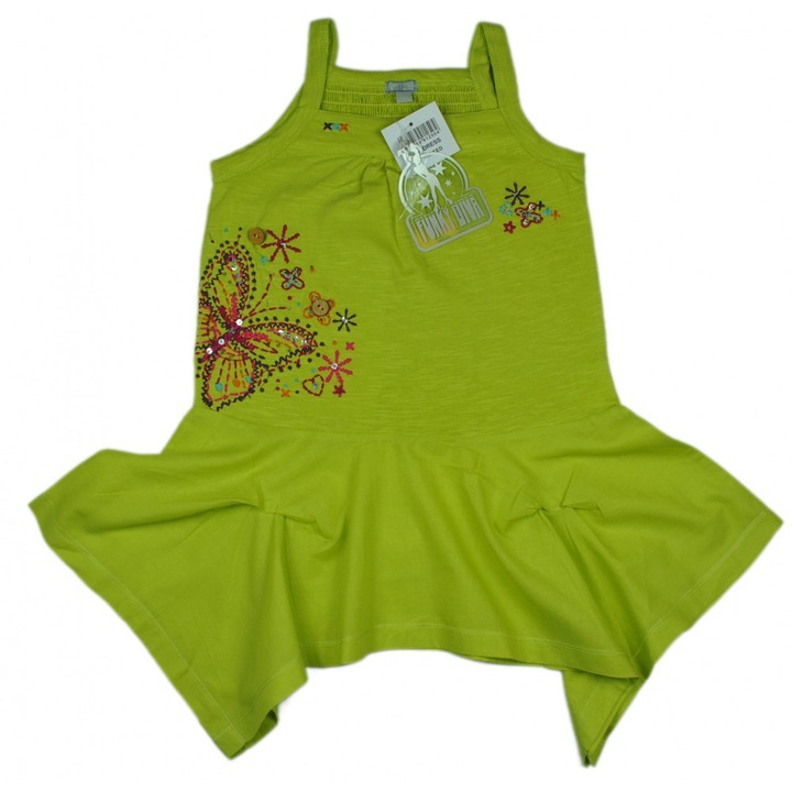 Rochie de fetita, Funky Diva, Bumbac, Marime 110, Verde