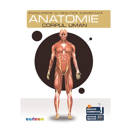 Anatomie-Corpul Uman, Enciclopedie cu Realitate Augmentata, carte interactiva 4D, Cartonata, 44 pagini