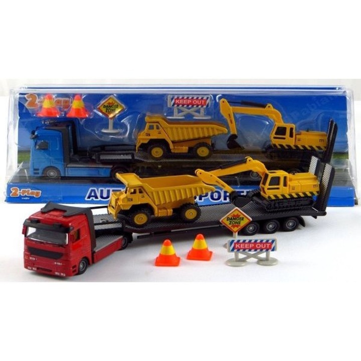 Autotransporter de jucarie, Inny, Plastic, 2 masinute incluse, 3 ani+, Multicolor