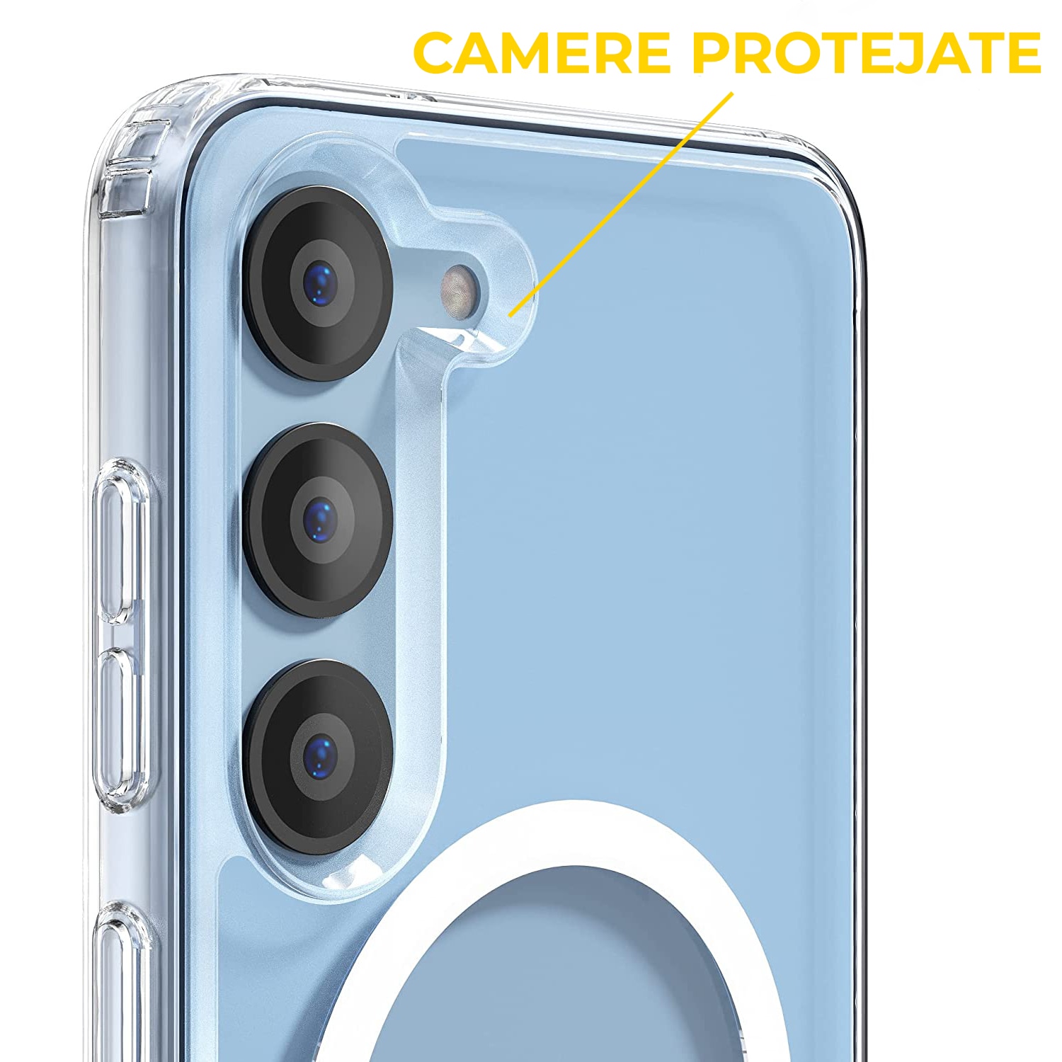 Husa Daden® MagSafe pentru Samsung S24 Plus, Clear Case, Atasare Magnetica, Antisoc, Transparent