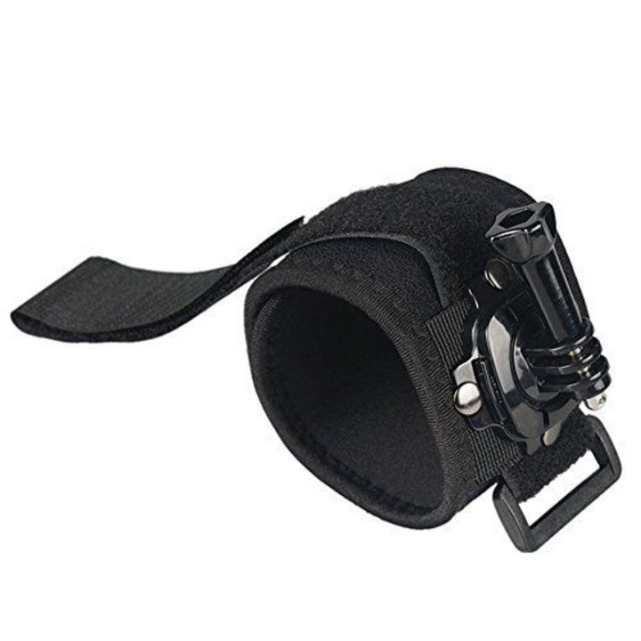 Bratara Pentru Incheietura Mainii, Sjcam, Bratara 360° Wrist, Fabricata Din Plastic Intarit, Design Elastic Si Reglabil, Usoara Si Portabila, Ideala Pentru Inregistrarea Activitatilor