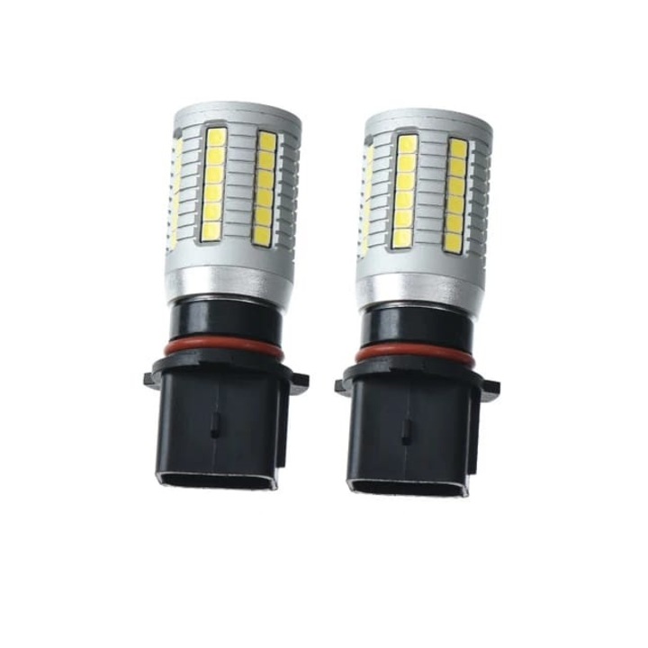 Комплект 2 led крушки Xentech Light, 45 SMD 3030 P13W, 30w, Бял