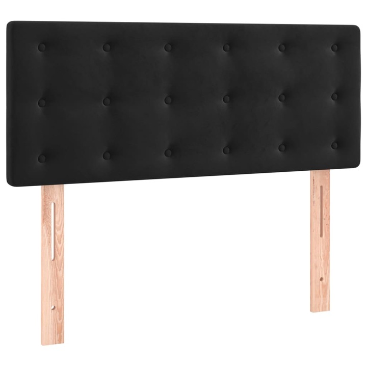 Tablie de pat vidaXL, negru, 100x5x78/88 cm, catifea, 5.15 kg 346452