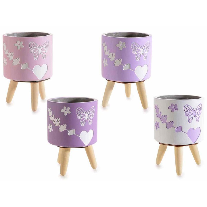 Set 4 ghivece flori 11x16 cm