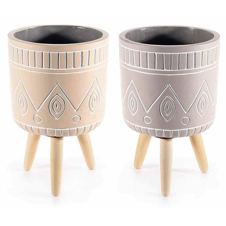 Set 2 ghivece flori 13.5x21 cm