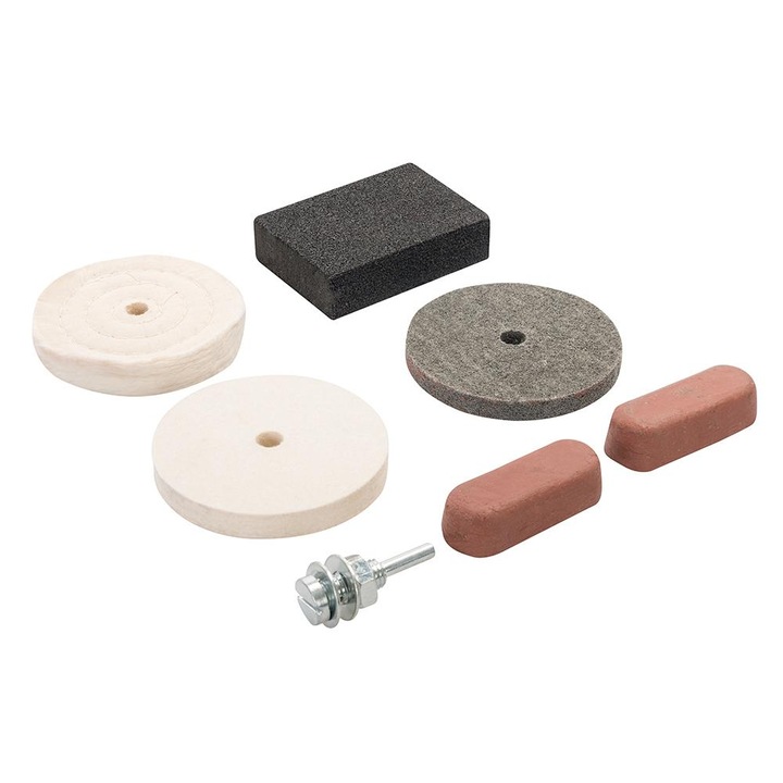 Set 7 piese polisat, lustruit pentru masina de gaurit, discuri 100mm, Silverline