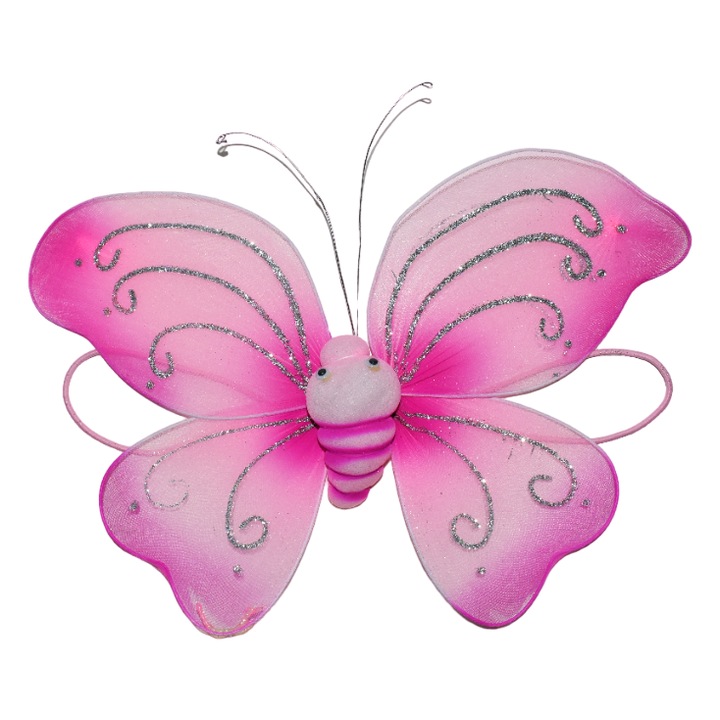 Aripi fluture pentru copii, 20x29 cm, unisex, roz