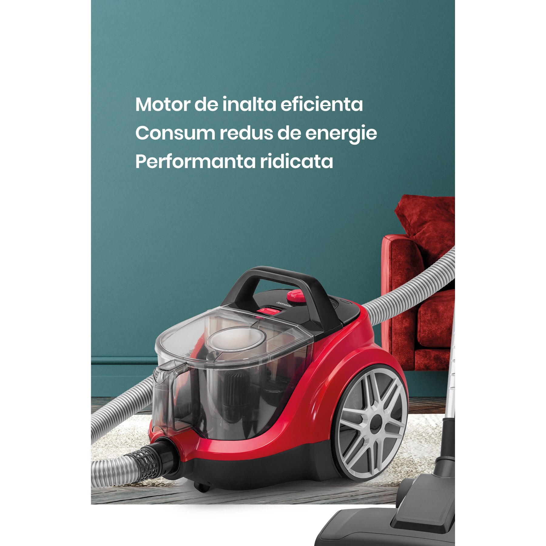 Aspirator fara sac Goldmaster Arena GM-7505, 850W, Rosu