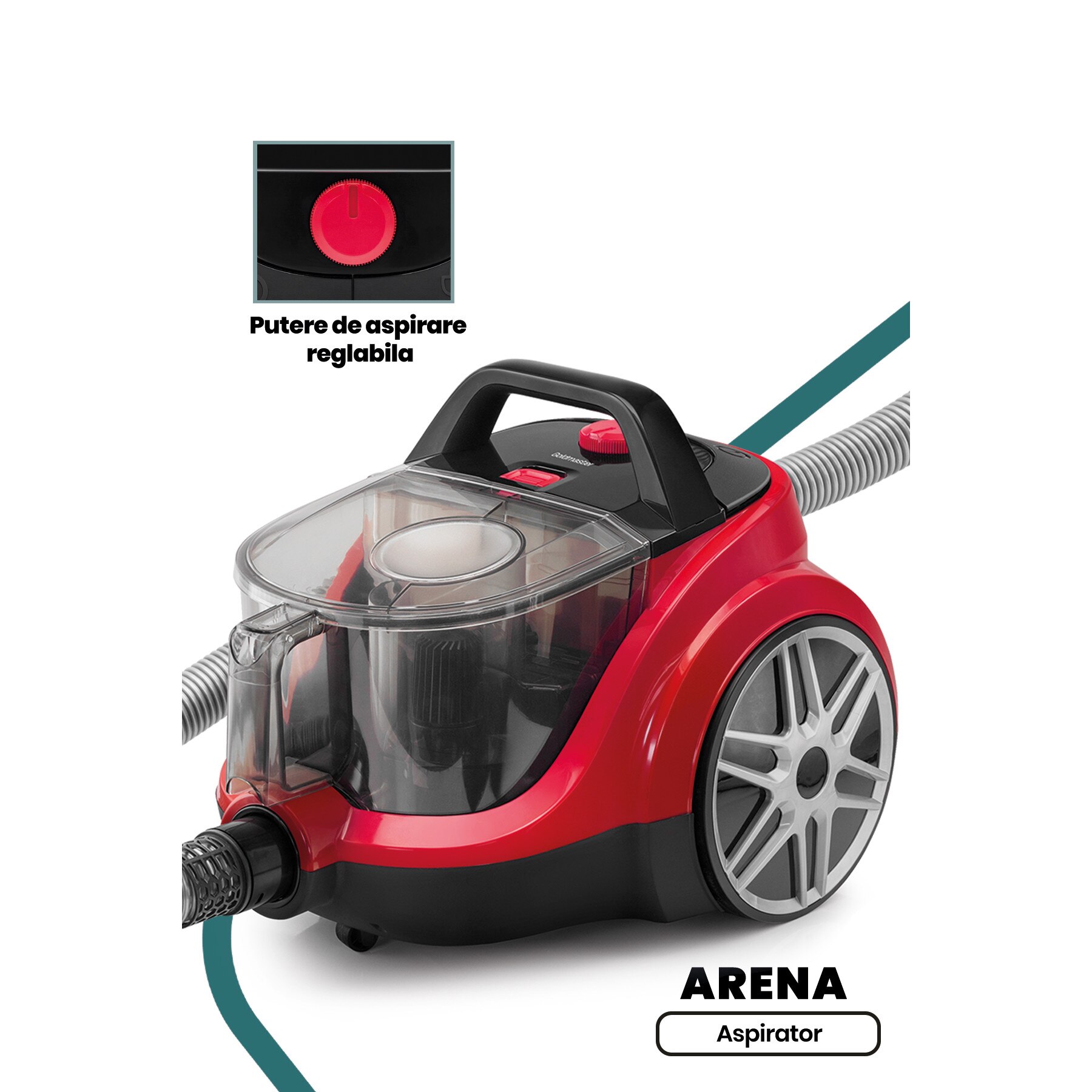 Aspirator fara sac Goldmaster Arena GM-7505, 850W, Rosu