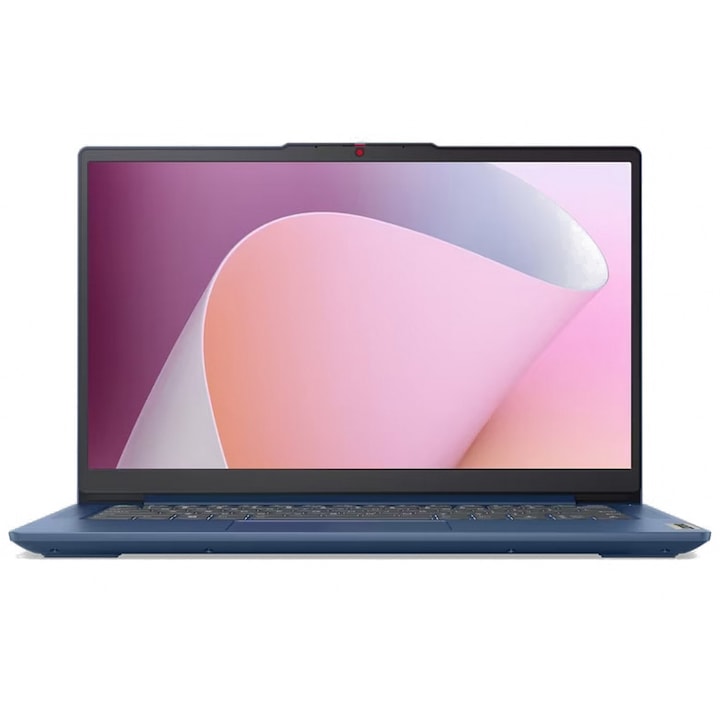 Laptop Lenovo IdeaPad Slim 3 14ABR8 cu procesor AMD Ryzen™ 5 7530U pana la 4.5 GHz, 14", Full HD, IPS, 8GB, 512GB SSD, AMD Radeon™ Graphics, No OS, Abyss Blue
