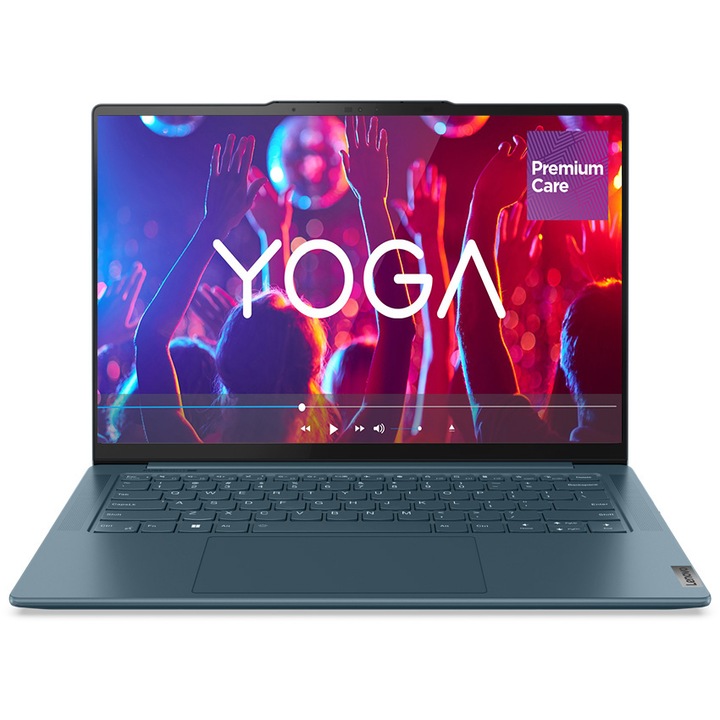 Lenovo Yoga Pro 7 14ARP8 14.5" WQXGA laptop, AMD Ryzen™ 7 7735HS, 16GB, 512GB SSD, AMD Radeon™ 680M, Windows 11 Home, Nemzetközi angol billentyűzet, Zöldeskék
