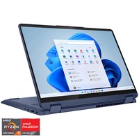 Laptop Lenovo IdeaPad Flex 5 14ABR8 cu procesor AMD Ryzen 7 7730U pana la 4.50 GHz, 14", WUXGA, IPS, Touch, 16GB, 512GB SSD, AMD Radeon Graphics, Windows 11 Home, Abyss Blue