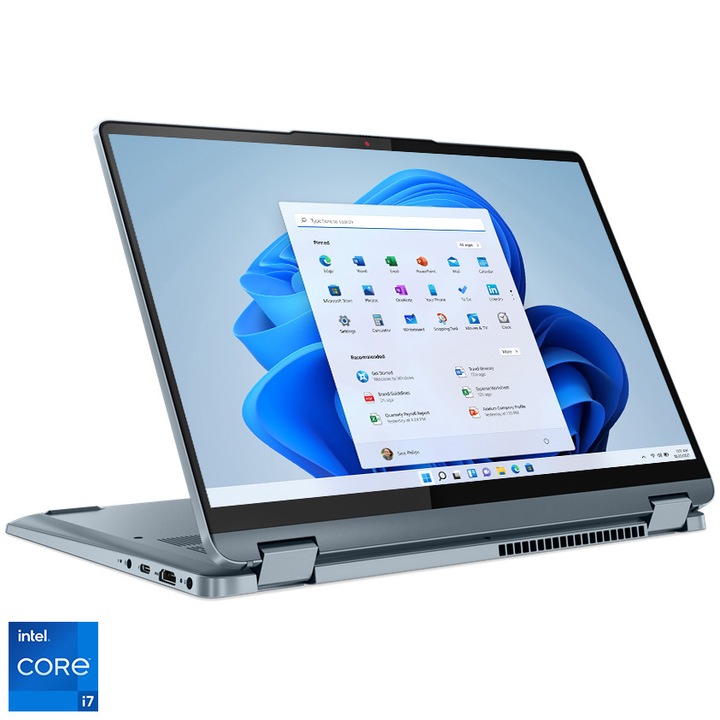 Лаптоп Lenovo IdeaPad Flex 5 14IAU7, Intel® Core™ i7-1255U, 14", WUXGA, IPS, Touch, 16GB, 512GB SSD, Intel® Iris® Xe Graphics, Windows 11 Home, Stone Blue