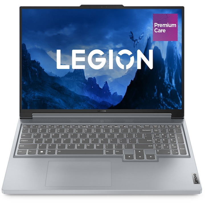 Lenovo Legion Slim 5 16APH8 16" WQXGA 165Hz laptop, AMD Ryzen™ 7 7840HS, 16GB, 512GB SSD, NVIDIA® GeForce RTX™ 4070 8GB GDDR6, NoOS, Nemzetközi angol billentyűzet, Szürke