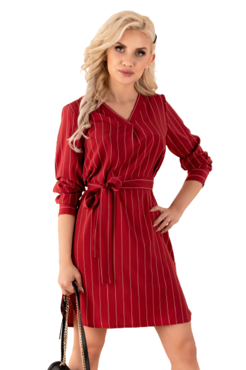 Rochie, Miriae D90, Poliester, Red22, Wine Red