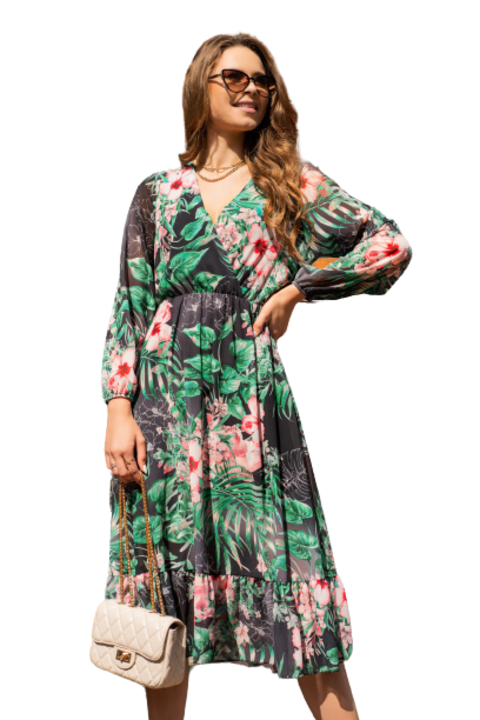 Rochie, Mirian, Verde, Poliester, ONE SIZE INTL