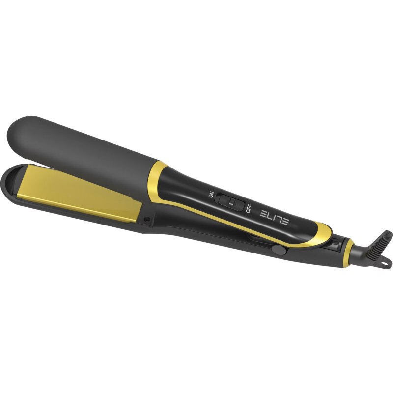 Placa de indreptat parul Elite HCS-1324, 45W, Trei tipuri de placi, Incalzire rapida, 210C Max, Negru/Galben