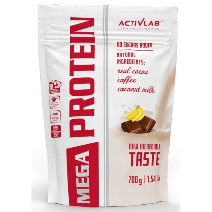 Fehérje-kiegészítő, ActivLab Mega PROTEIN, csokoládé - banán, 700g