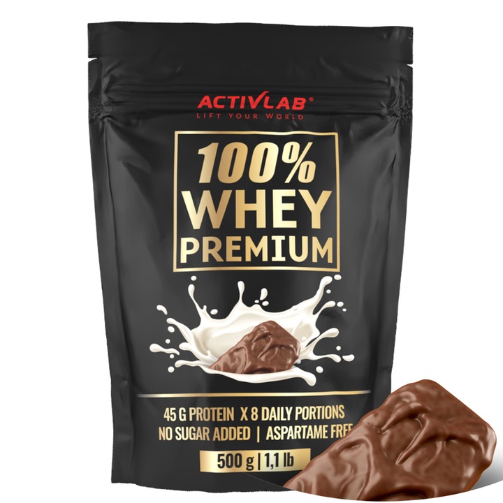 Supliment proteic, ActivLab 100% Whey Premium, baton de lapte, 500g