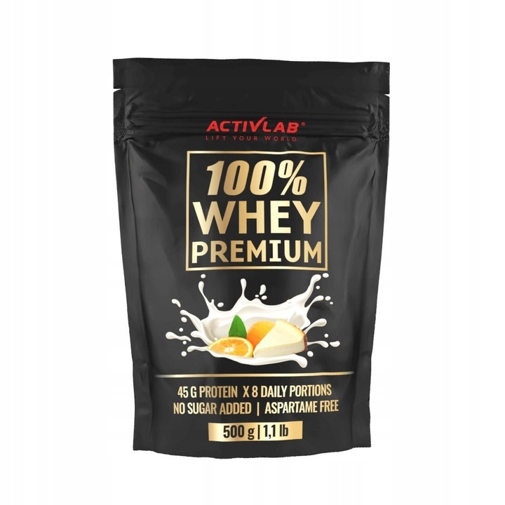 Supliment proteic, ActivLab 100% Whey Premium, cheesecake cu portocale, 500g