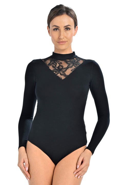 Дамско боди с дълъг ръкав Elli, Teyli, Черен