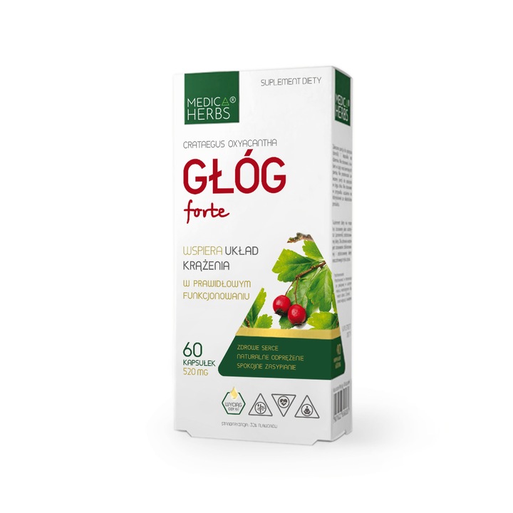 Medica Herbs Galagonya Forte 520mg Szív- és érrendszeri 60 kapszula