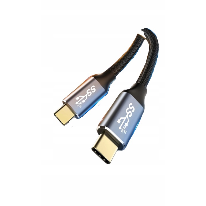 USB-C – USB-C kábel, PAWONIK, QUICK CHARGE 4.0 10Gbps, 1.5m, Fekete