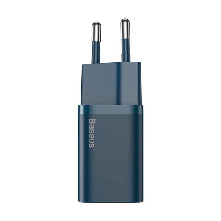 Incarcator Retea USB Baseus Super Si, 20W, 1 X USB Type-C, Albastru